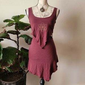 Backless Burgundy Dress